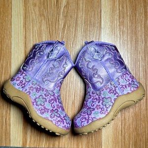 Roper Cowgirl 🤠 Floral Glitter Boots 💜